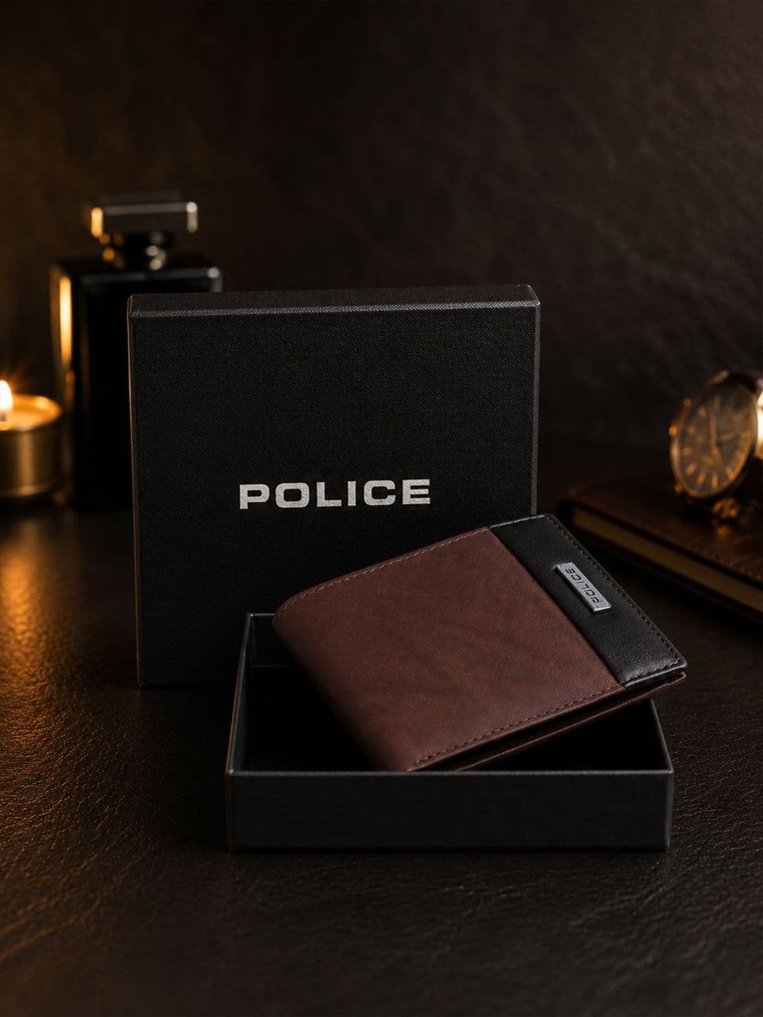 Police Men Leather Two Fold Wallet - view 1