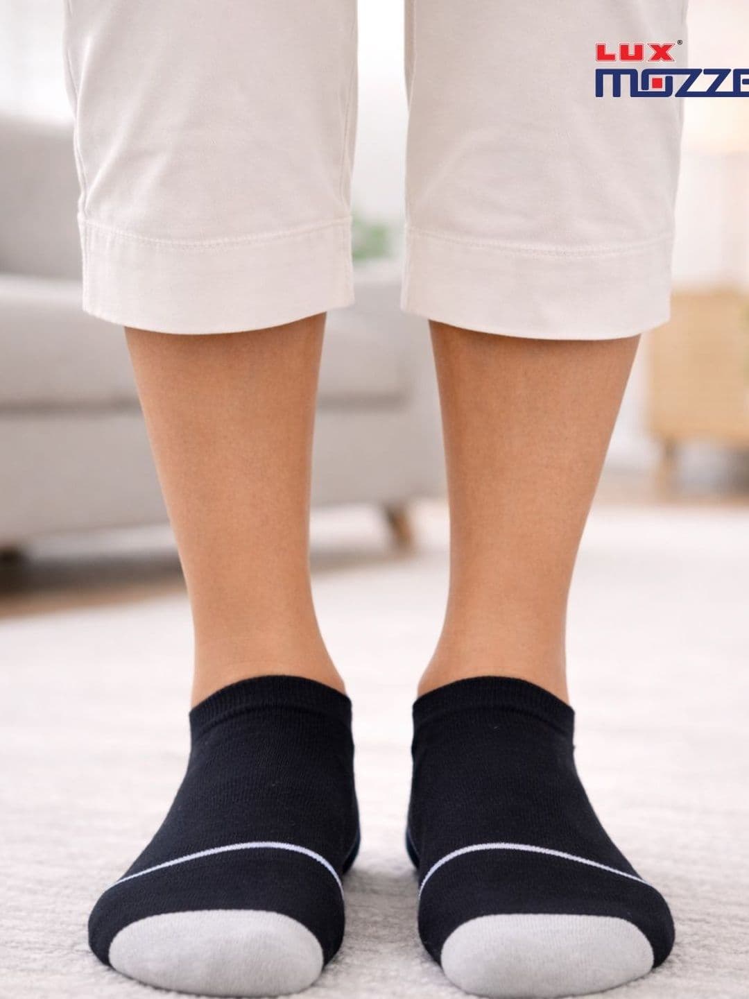 LUX MOZZE Pack Of 4 Assorted Ankle-Length Socks - view 1