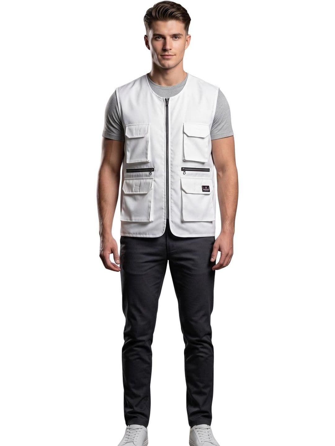 SANHOK Men Waterproof Outdoor Work Safari Fishing Utility Cargo Vest Jacket - view 1