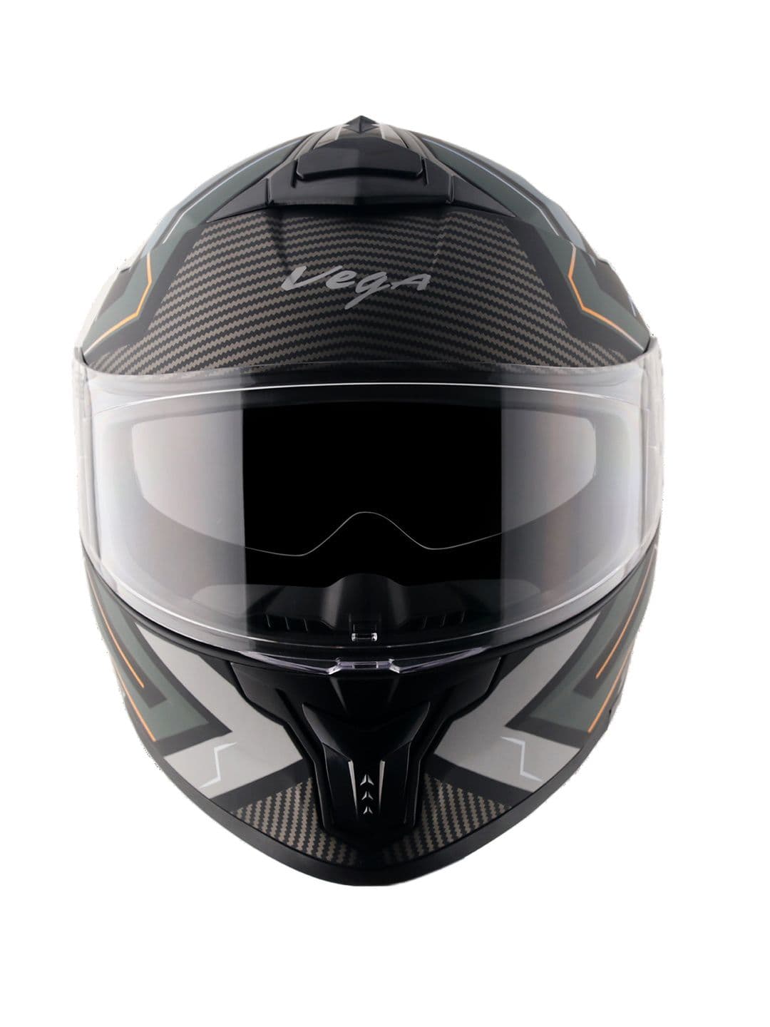 Vega Zap Explore D/V ISI and DOT Certified Full Face Helmet-Dull Black Grey-M