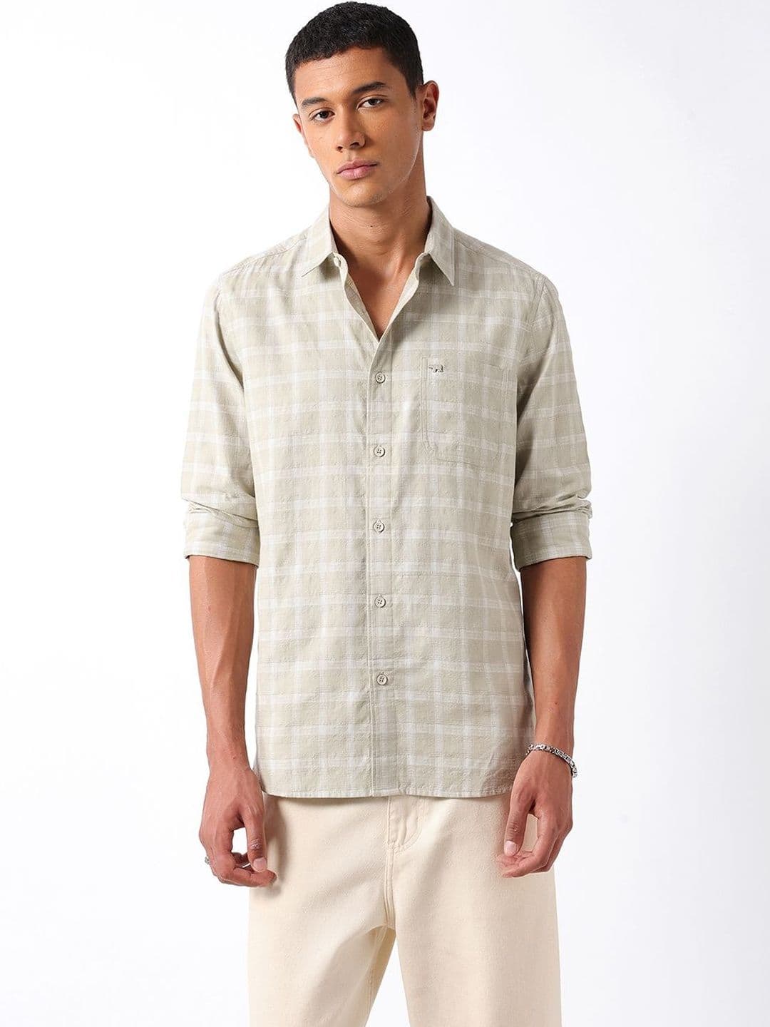 THE BEAR HOUSE Men Slim Fit Checked Casual Shirt - view 1