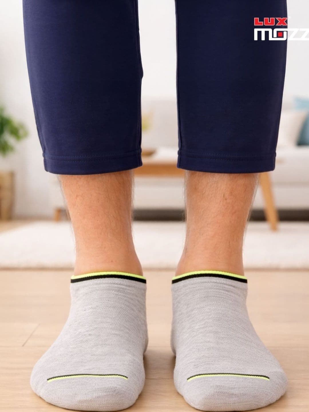 LUX MOZZE Pack Of 4 Assorted Ankle-Length Socks - view 1