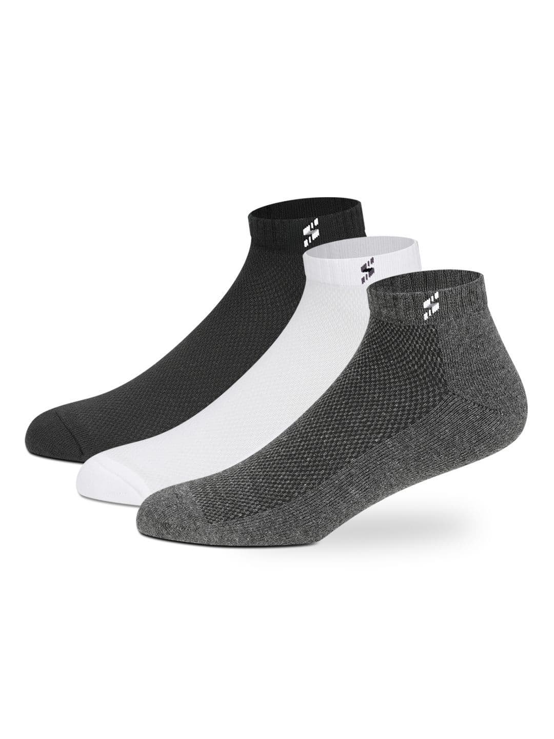Supersox Men Pack of 3 Solid Half Terry Cushion Sneaker-Length Socks - view 1