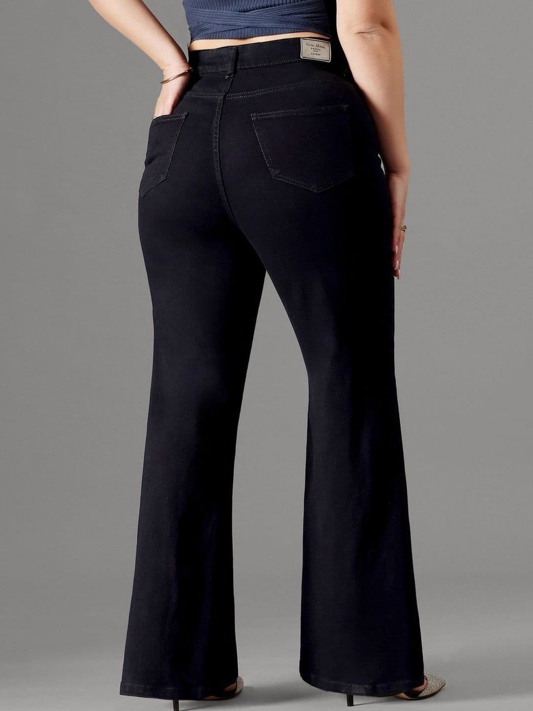 Miss Chase A+ Plus Size Women's Bootcut High rise Clean Regular Stretchable Denim Jeans - view 1