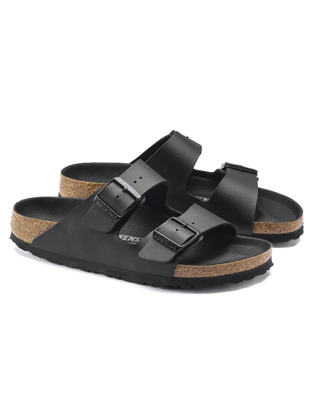 Birkenstock Arizona Black Regular Width Birko-Flor Two-Strap Sandals - view 1