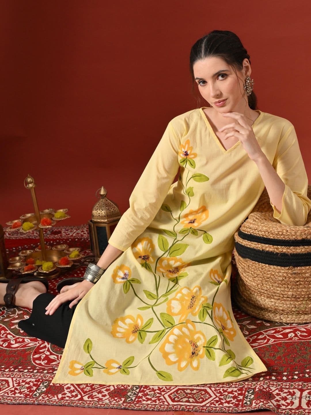 Anouk Women Floral Printed Floral Kurta - view 1