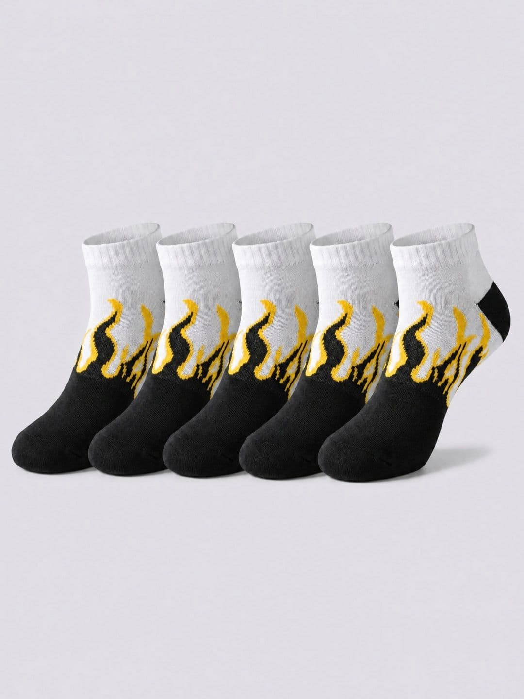 Moda Rapido Men Pack of 5 Cotton Blend Patterned Ankle Length Socks - view 1