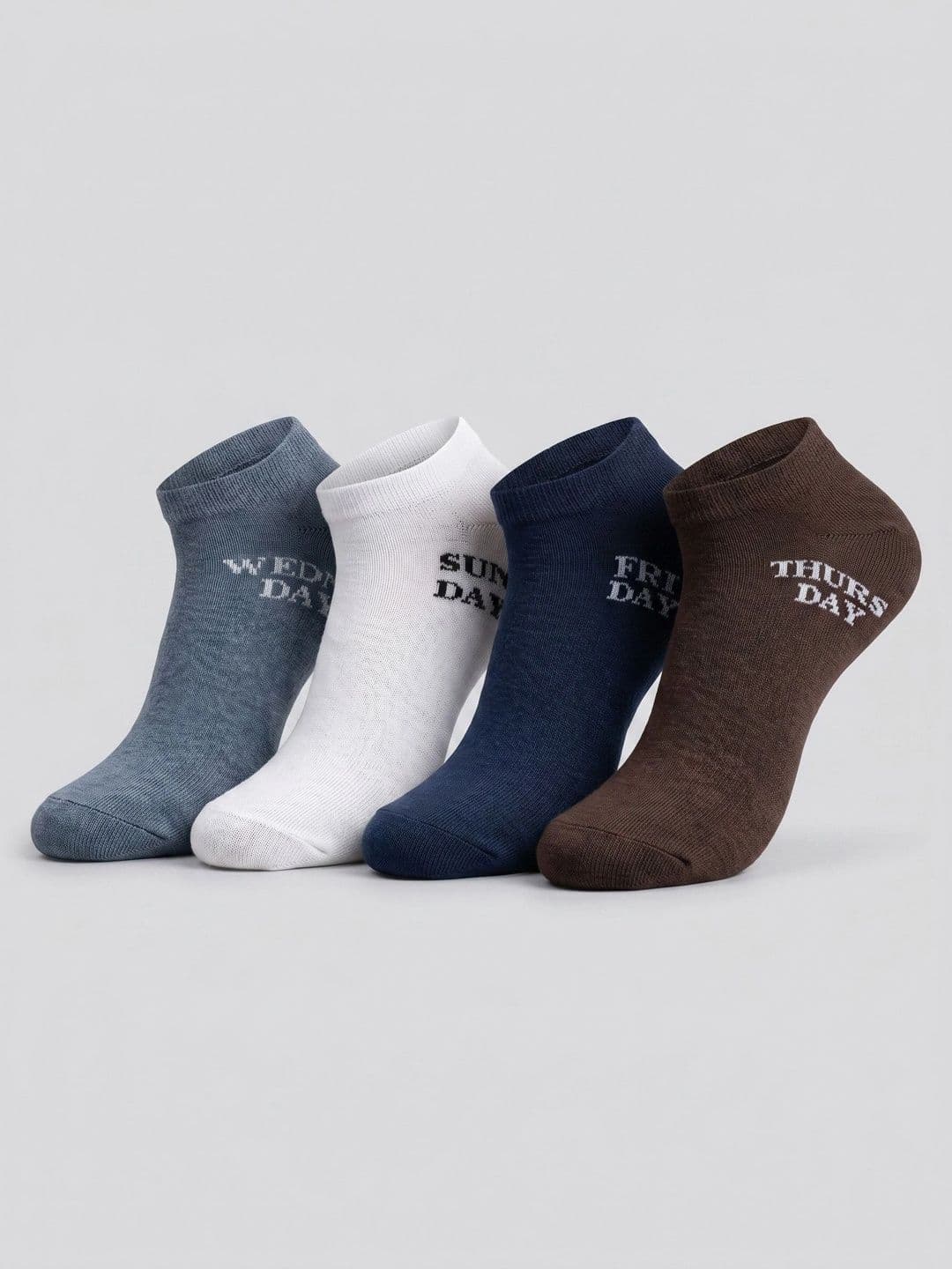 Moda Rapido Men Pack of 4 Cotton Blend Patterned Ankle Length Socks - view 1