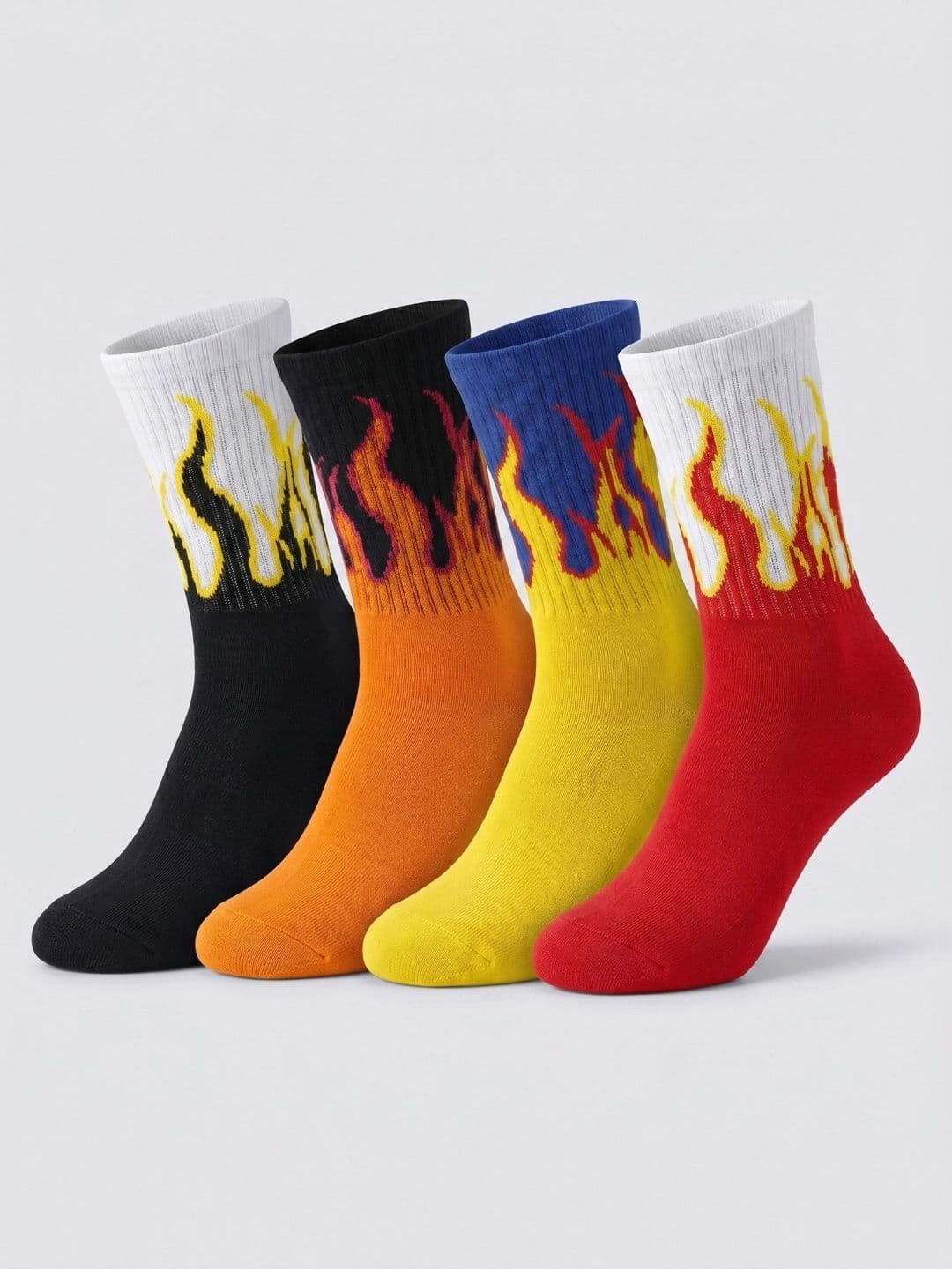 Moda Rapido Men Pack of 4 Cotton Blend Patterned Above Ankle Socks - view 1