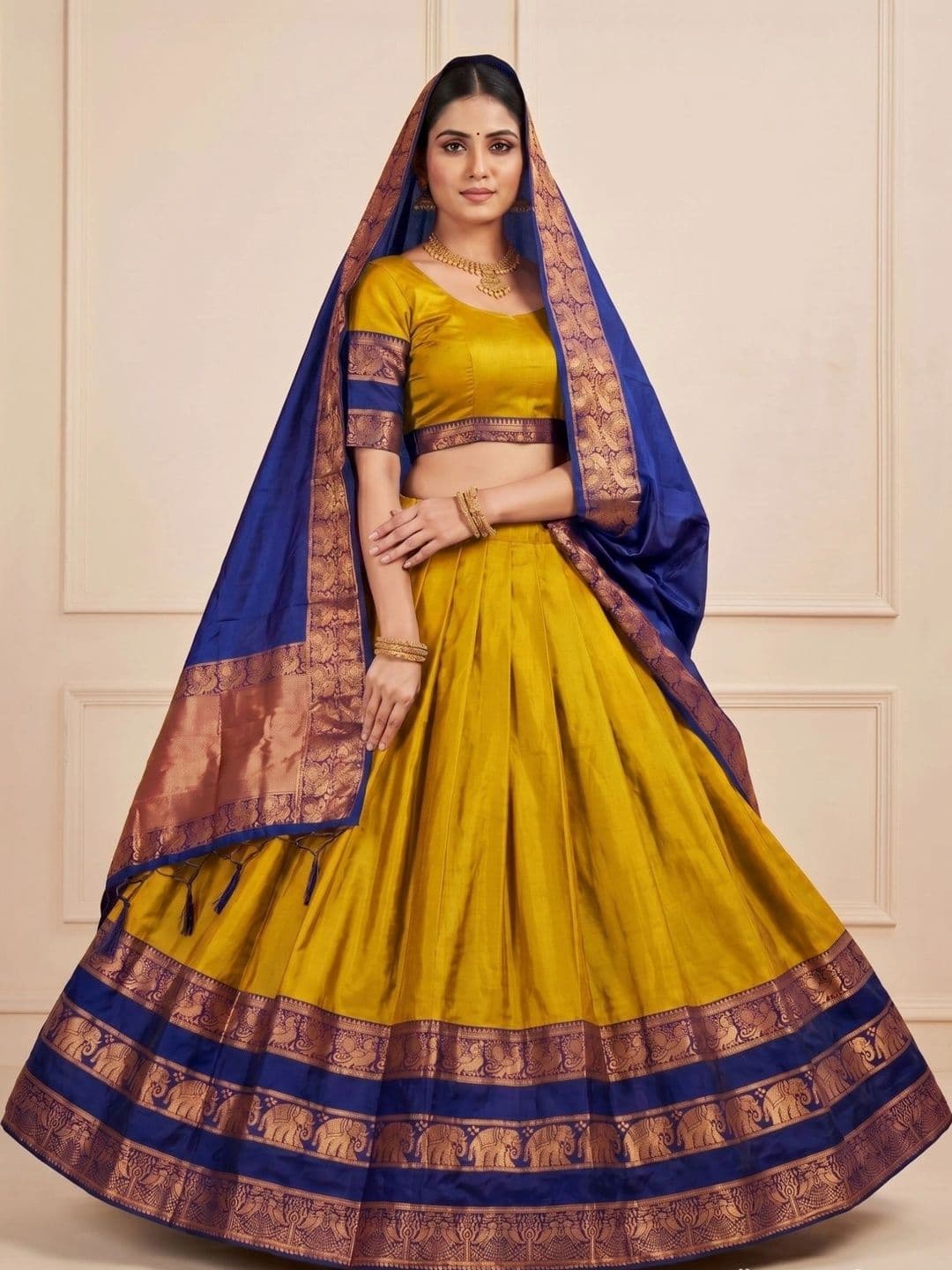 SHAVIDR ENTERPRISE Ready to Wear Lehenga & Unstitched Blouse With Dupatta - view 1