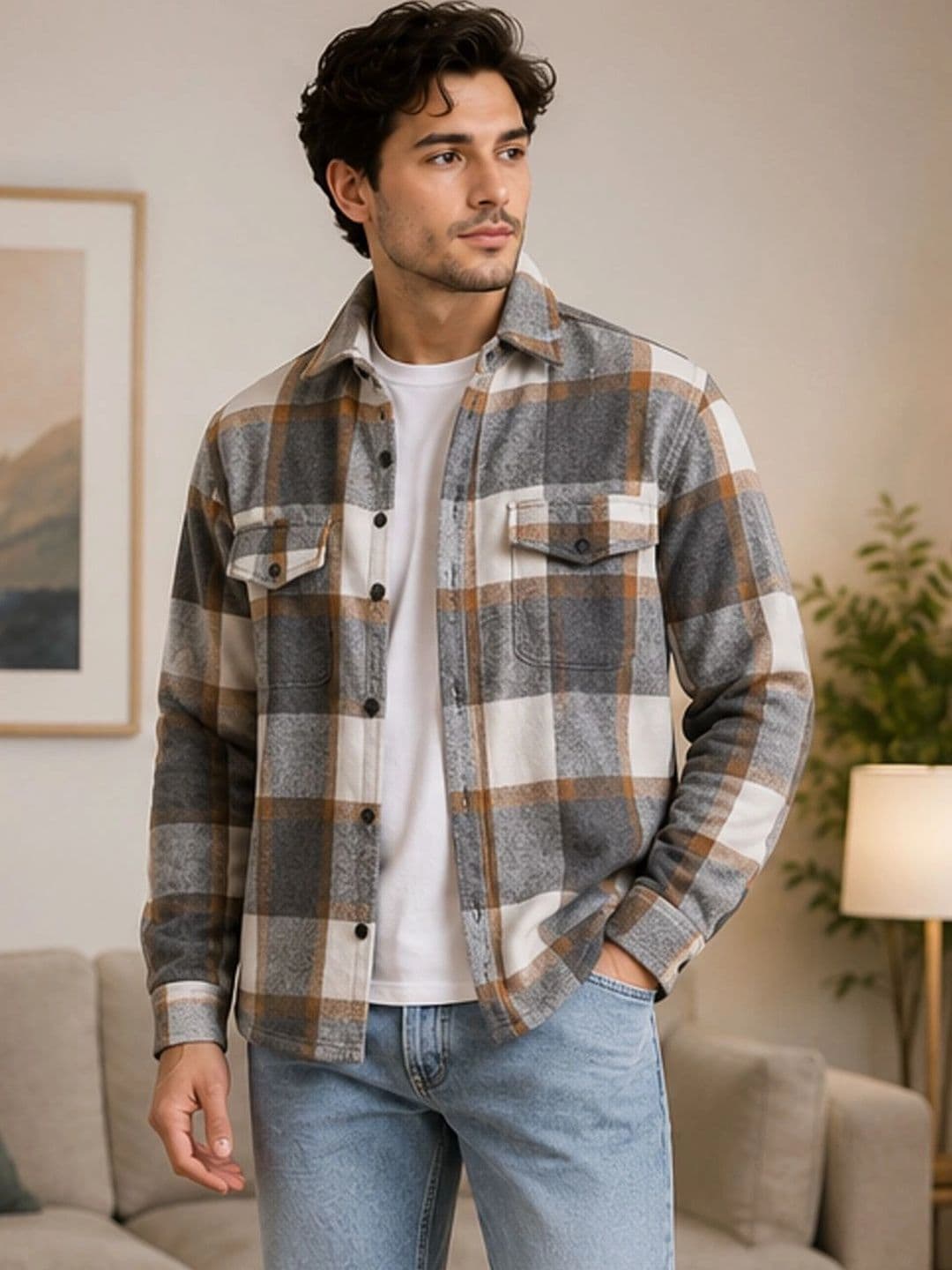 StyleCast Men Checked Tailored Jacket - view 1