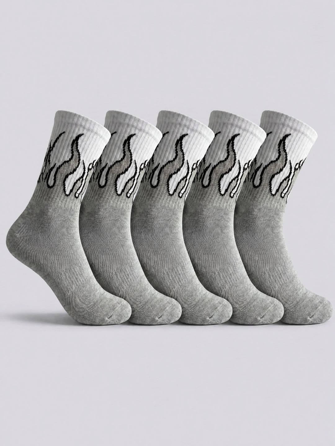 Moda Rapido Men Pack of 5 Cotton Blend Patterned Above Ankle Socks - view 1