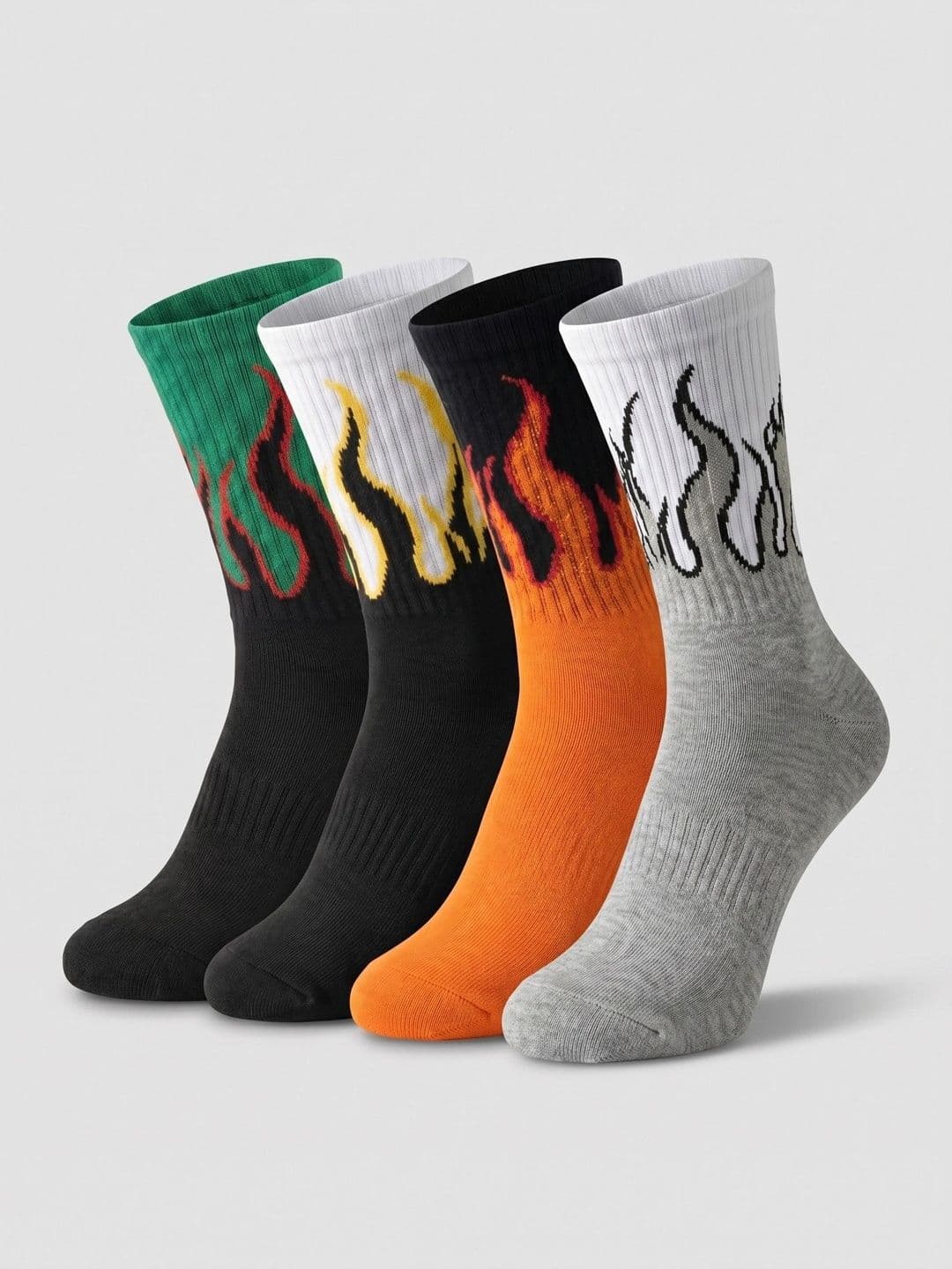 Moda Rapido Men Pack of 4 Cotton Blend Patterned Calf Length Socks - view 1