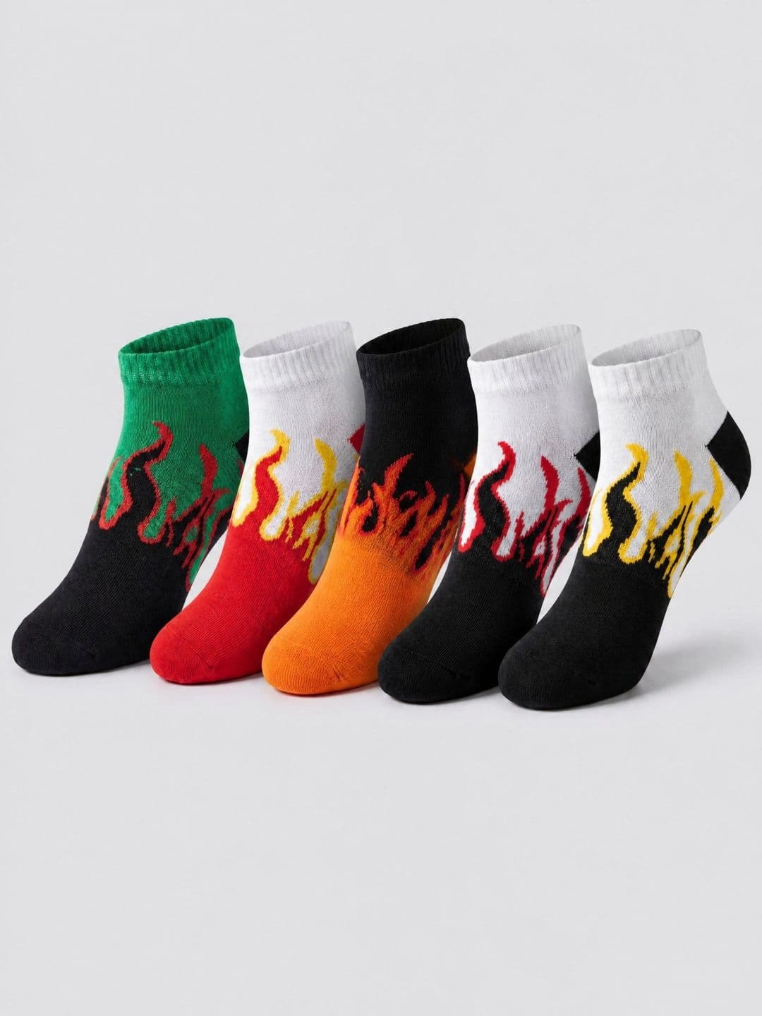 Moda Rapido Men Pack of 5 Cotton Blend Patterned Ankle Length Socks - view 1
