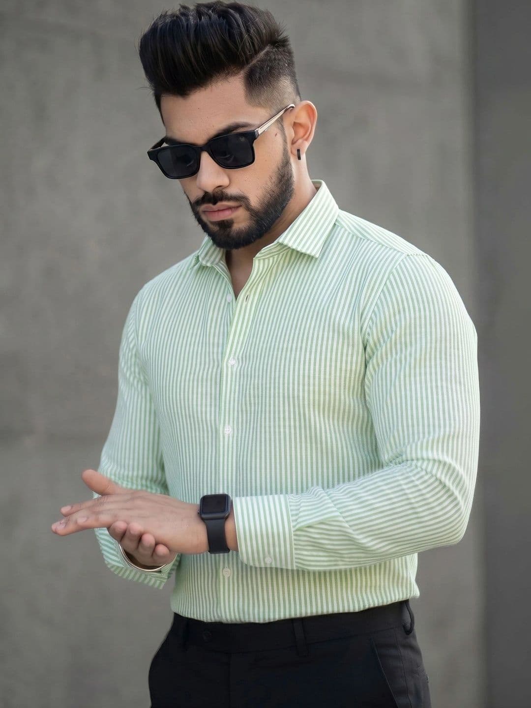 SOLSTICE Men Straight Striped Casual Shirt - view 1