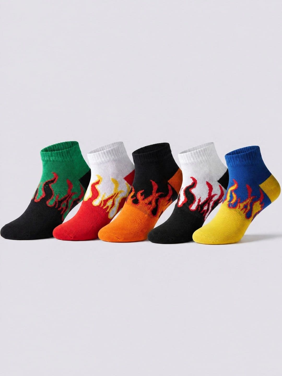 Moda Rapido Men Pack of 5 Cotton Blend Patterned Ankle Length Socks - view 1