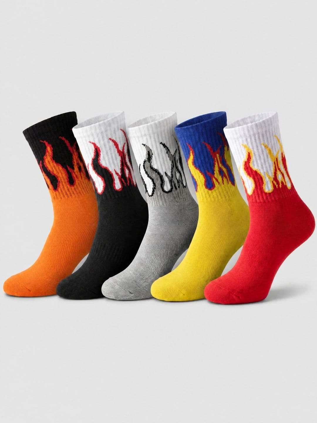Moda Rapido Men Pack of 5 Cotton Blend Patterned Above Ankle Socks - view 1