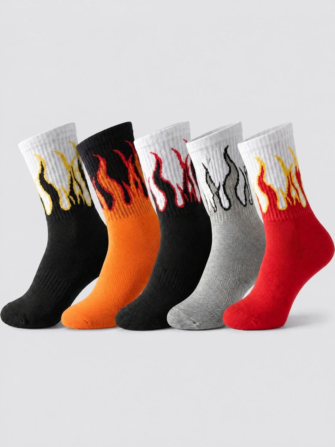 Moda Rapido Men Pack of 5 Cotton Blend Patterned Calf Length Socks - view 1