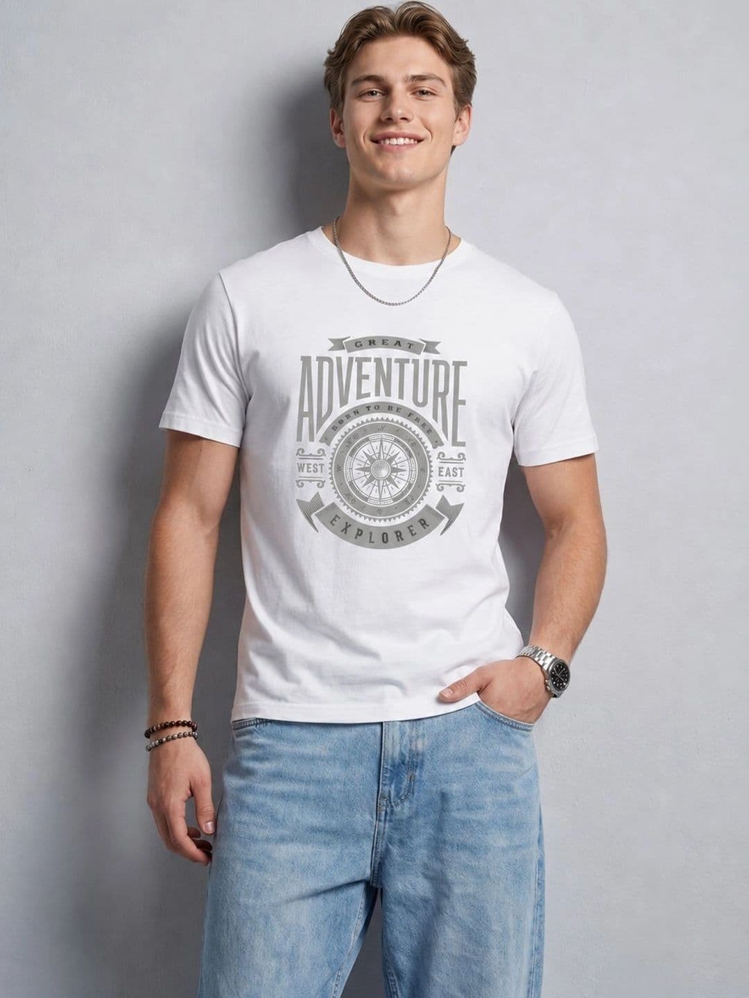 Roadster Men Typography Printed T-shirt - view 1