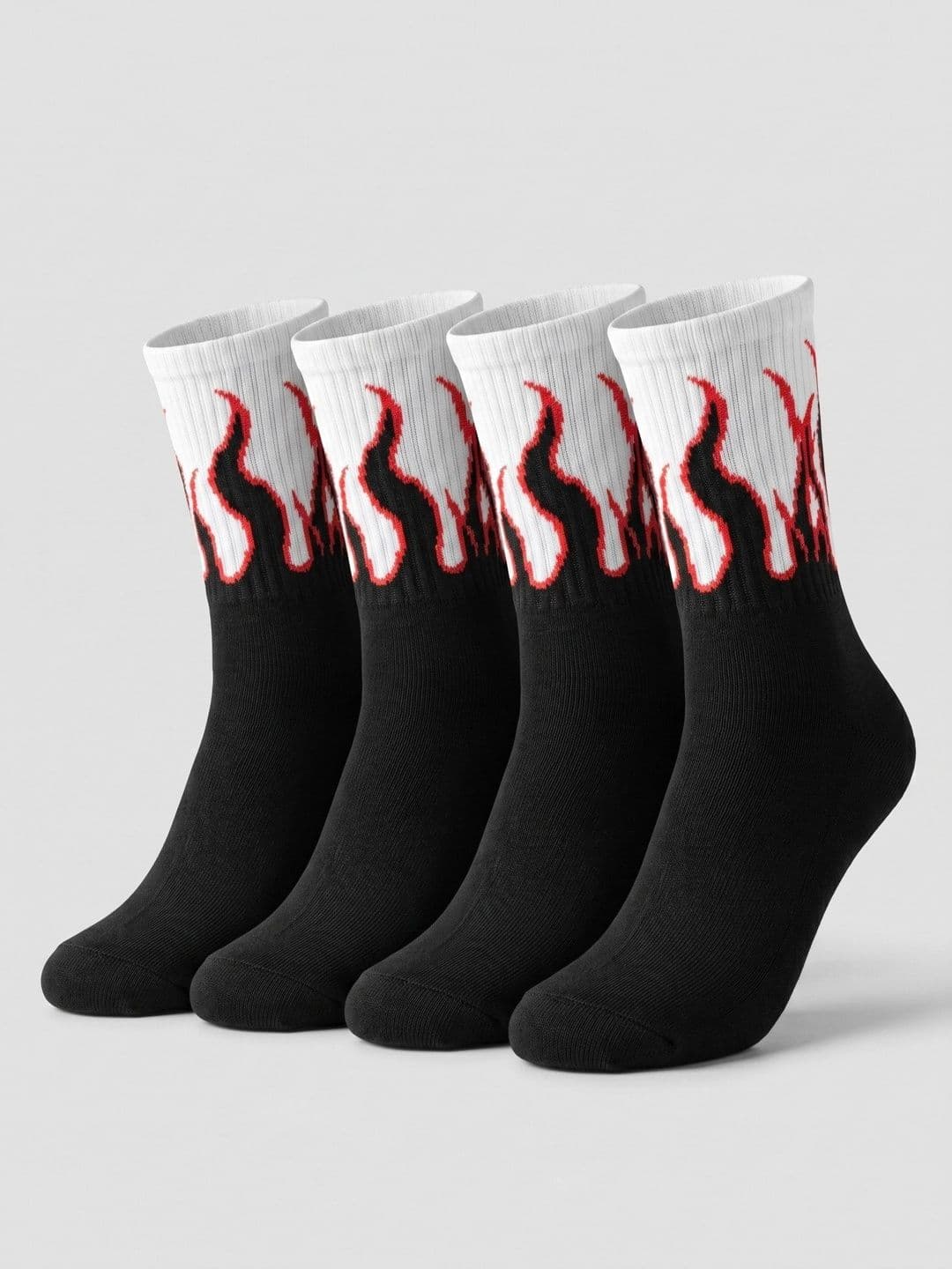 Moda Rapido Men Pack of 4 Cotton Blend Patterned Calf Length Socks - view 1