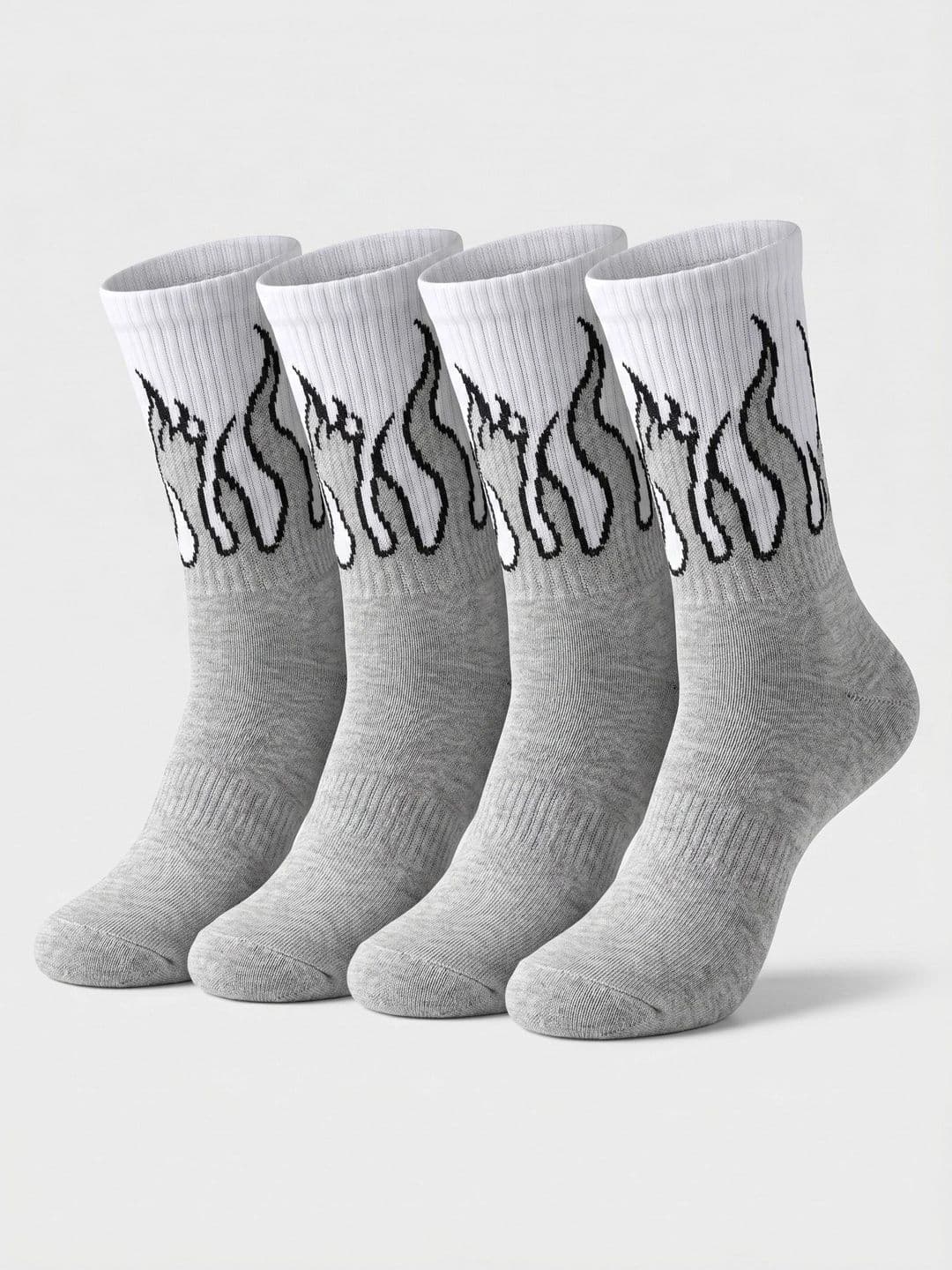 Moda Rapido Men Pack of 4 Cotton Blend Patterned Calf Length Socks - view 1