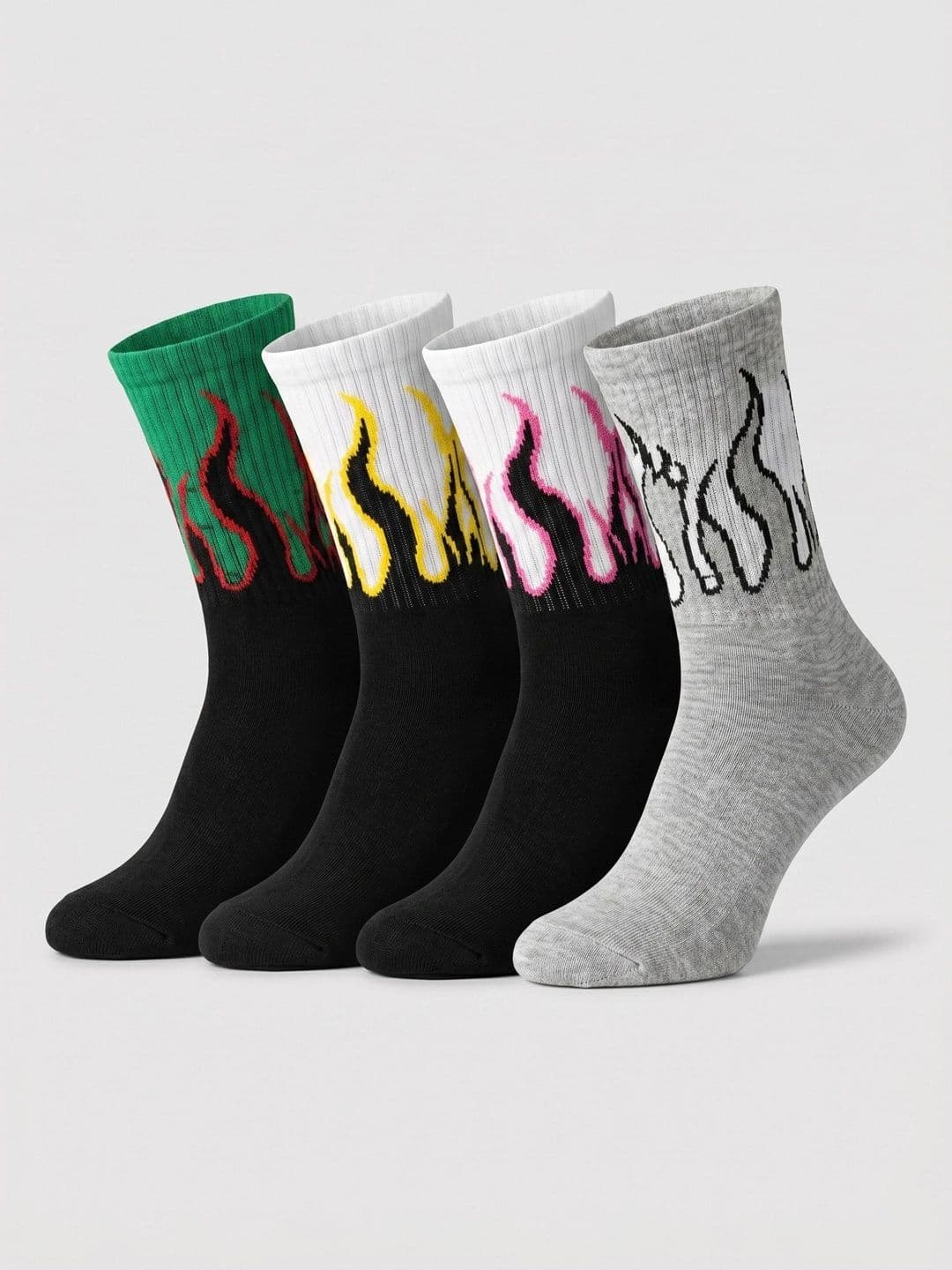 Moda Rapido Men Pack of 4 Cotton Blend Patterned Above Ankle Socks - view 1
