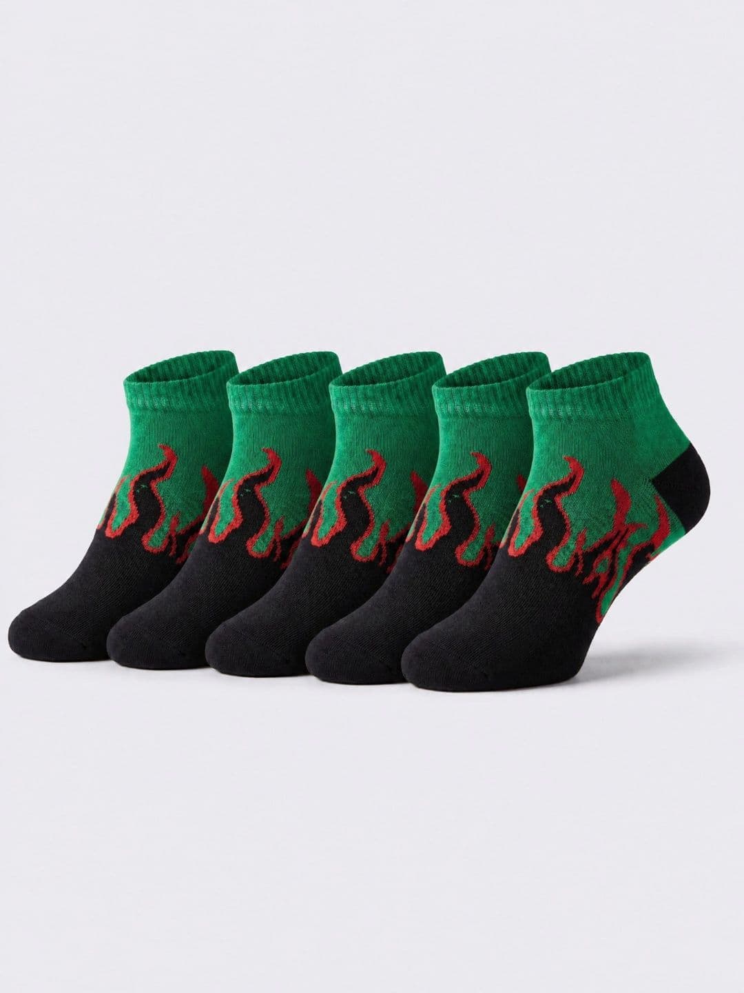 Moda Rapido Men Pack of 5 Cotton Blend Patterned Ankle Length Socks - view 1