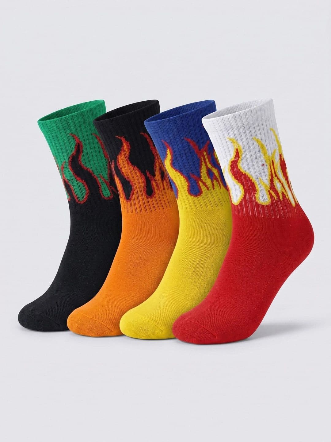 Moda Rapido Men Pack of 4 Cotton Blend Patterned Above Ankle Socks - view 1