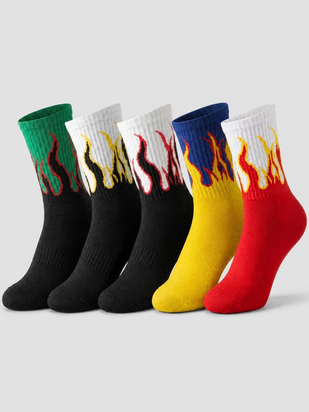 Moda Rapido Men Pack of 5 Cotton Blend Patterned Above Ankle Socks - view 1