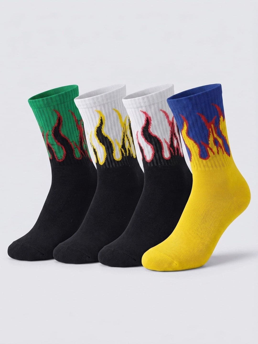 Moda Rapido Men Pack of 4 Cotton Blend Patterned Above Ankle Socks - view 1