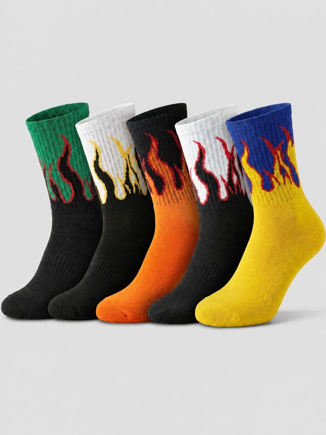 Moda Rapido Men Pack of 5 Cotton Blend Patterned Above Ankle Socks - view 1