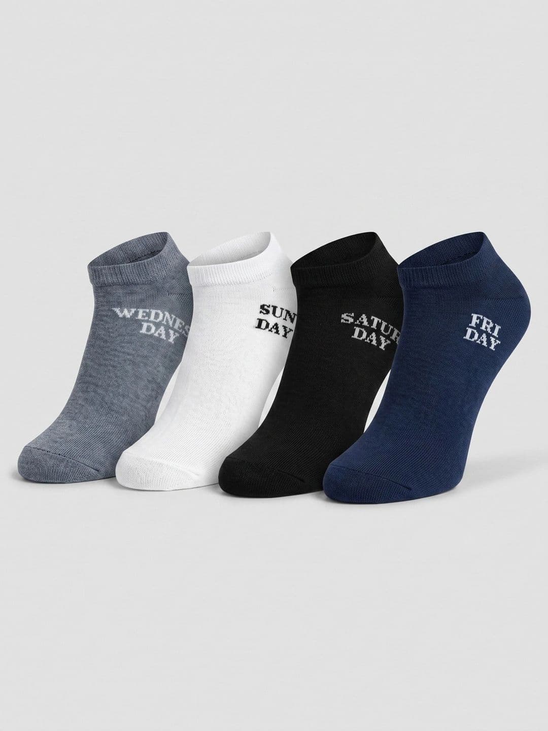 Moda Rapido Men Pack of 4 Cotton Blend Patterned Ankle Length Socks - view 1