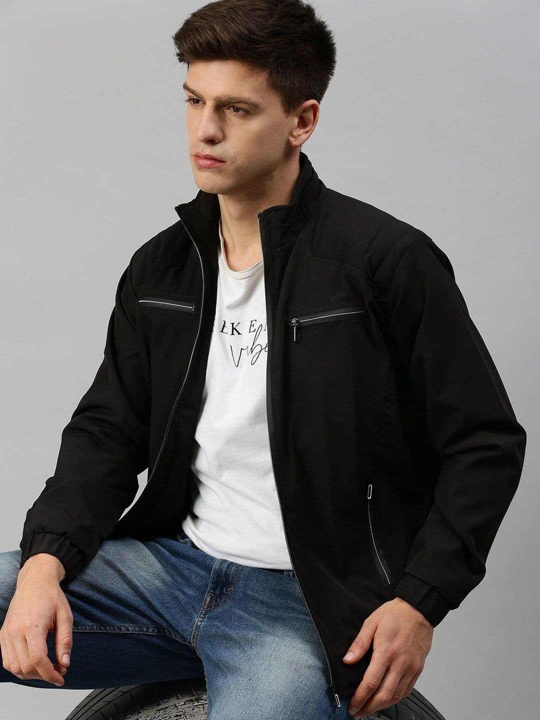 Kaali Peeli Men Lightweight Bomber Jacket - view 1