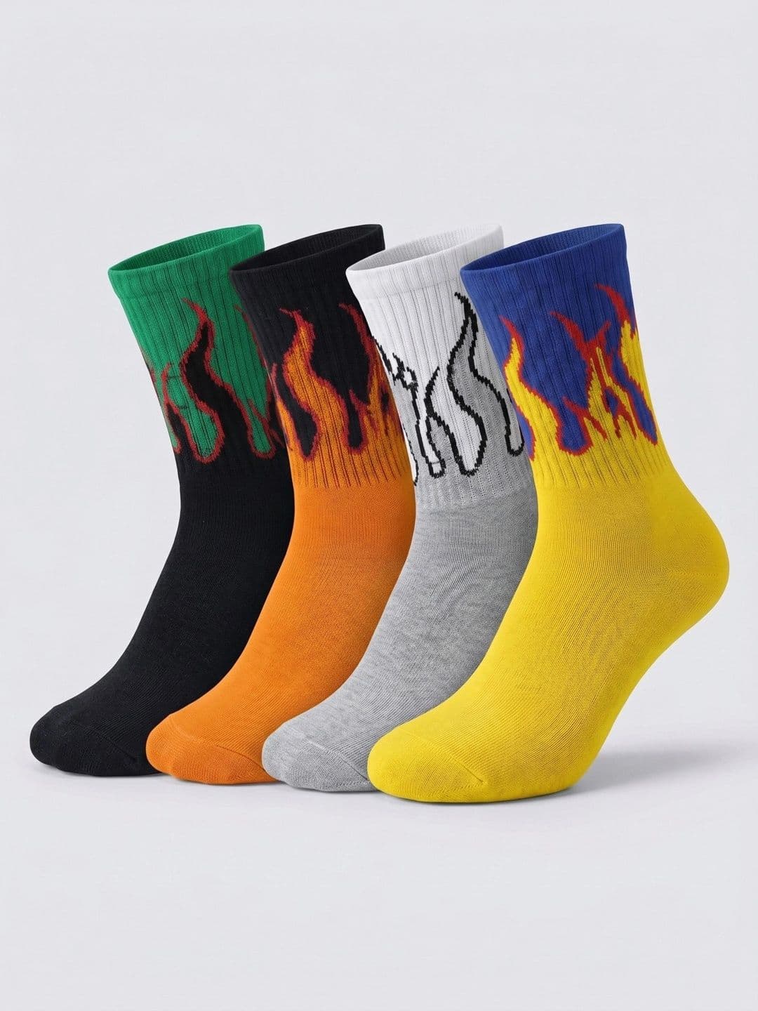 Moda Rapido Men Pack of 4 Cotton Blend Patterned Above Ankle Socks - view 1
