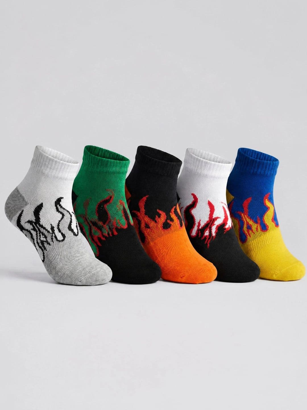 Moda Rapido Men Pack of 5 Cotton Blend Patterned Above Ankle Socks - view 1