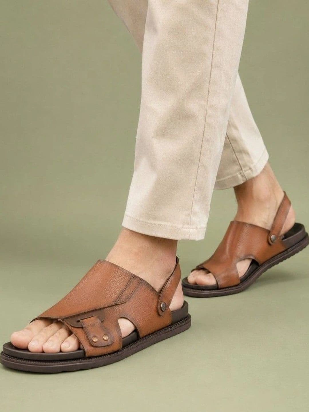 House of Pataudi Men Comfort Sandals With Buckle - view 1