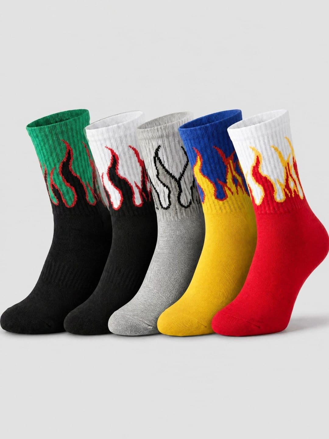 Moda Rapido Men Pack of 5 Cotton Blend Patterned Above Ankle Socks - view 1