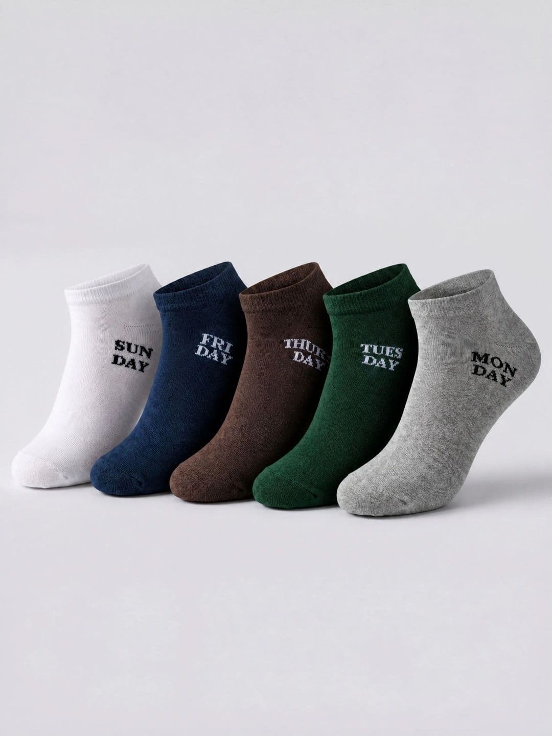 Moda Rapido Men Pack of 5 Cotton Blend Patterned Ankle Length Socks - view 1