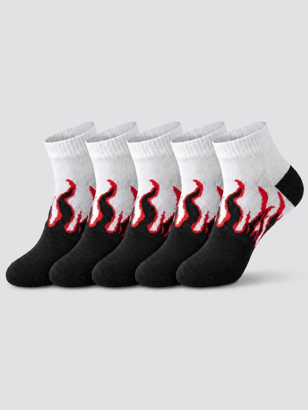 Moda Rapido Men Pack of 5 Cotton Blend Patterned Ankle Length Socks - view 1