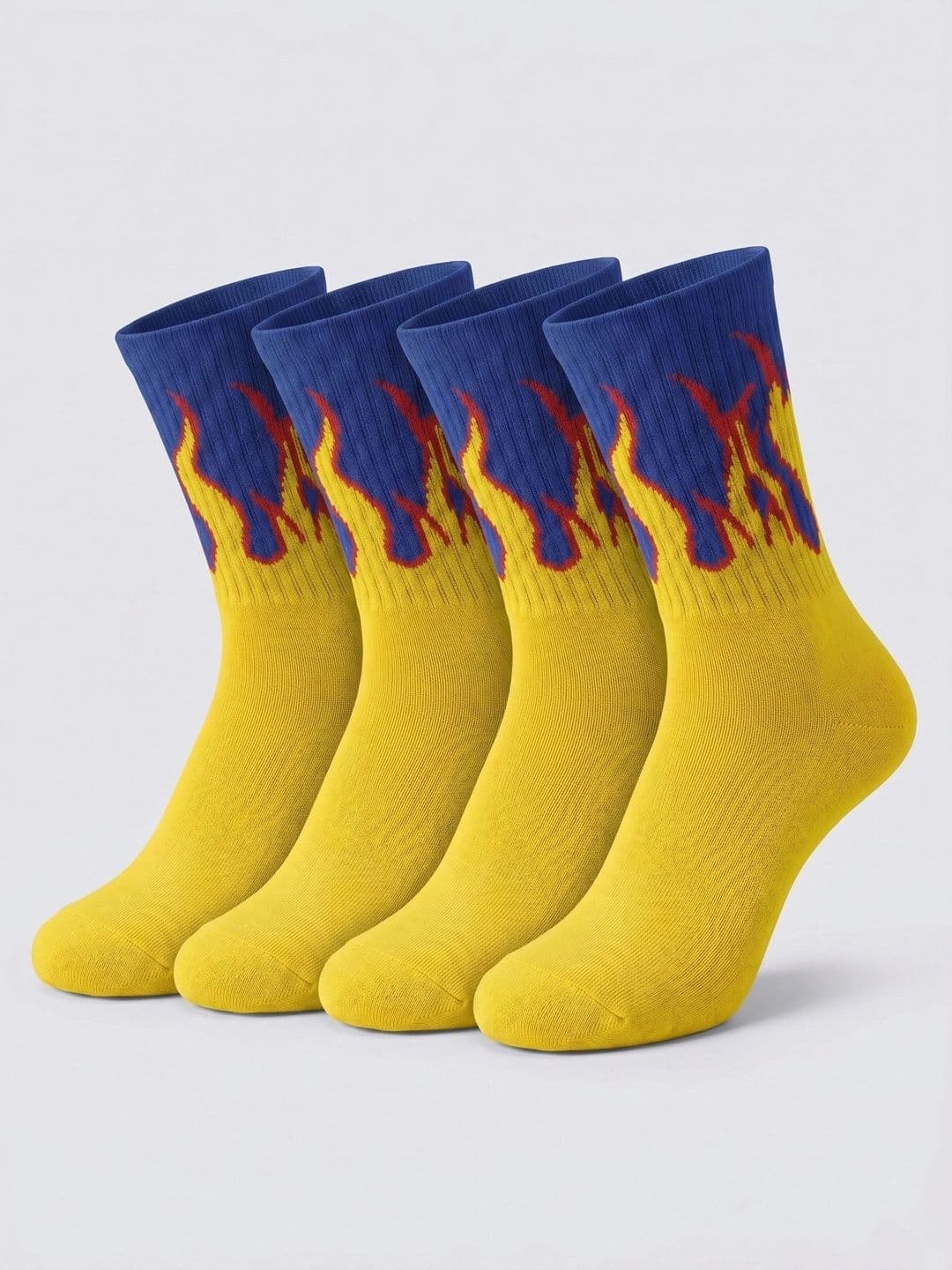 Moda Rapido Men Pack of 4 Cotton Blend Patterned Above Ankle Socks - view 1