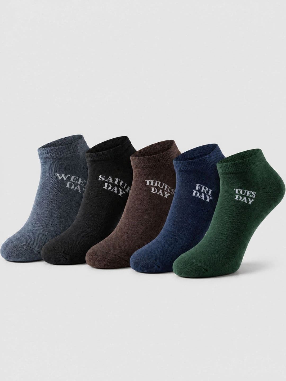 Moda Rapido Men Pack of 5 Cotton Blend Patterned Ankle Length Socks - view 1