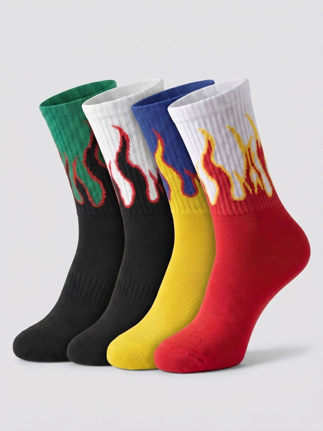 Moda Rapido Men Pack of 4 Cotton Blend Patterned Above Ankle Socks - view 1