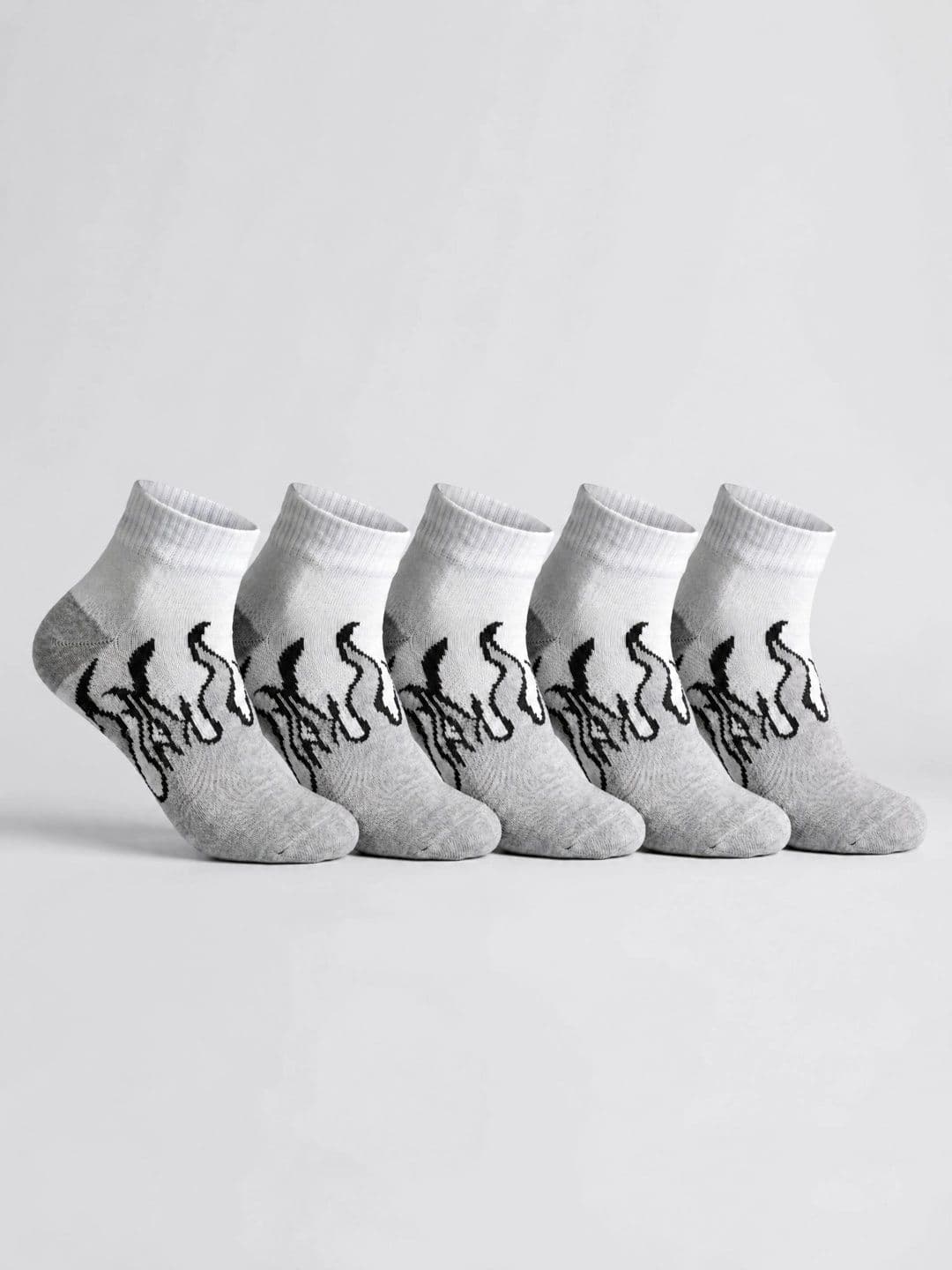 Moda Rapido Men Pack of 5 Cotton Blend Patterned Ankle Length Socks - view 1