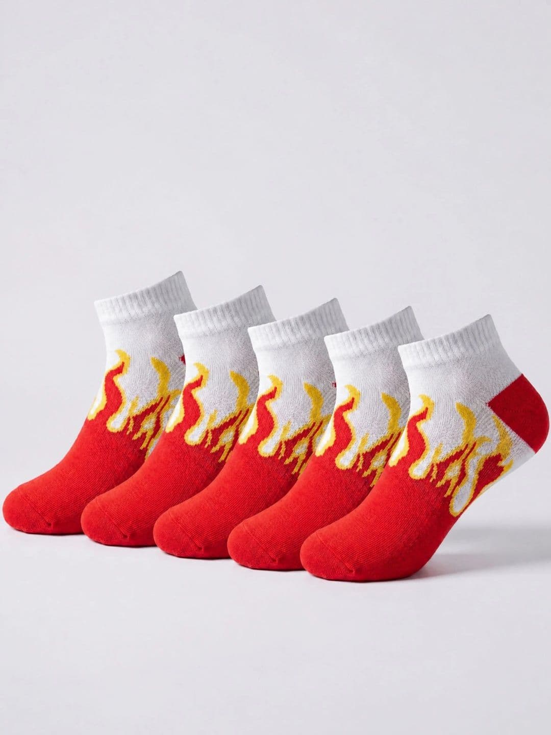 Moda Rapido Men Pack of 5 Cotton Blend Patterned Ankle Length Socks - view 1