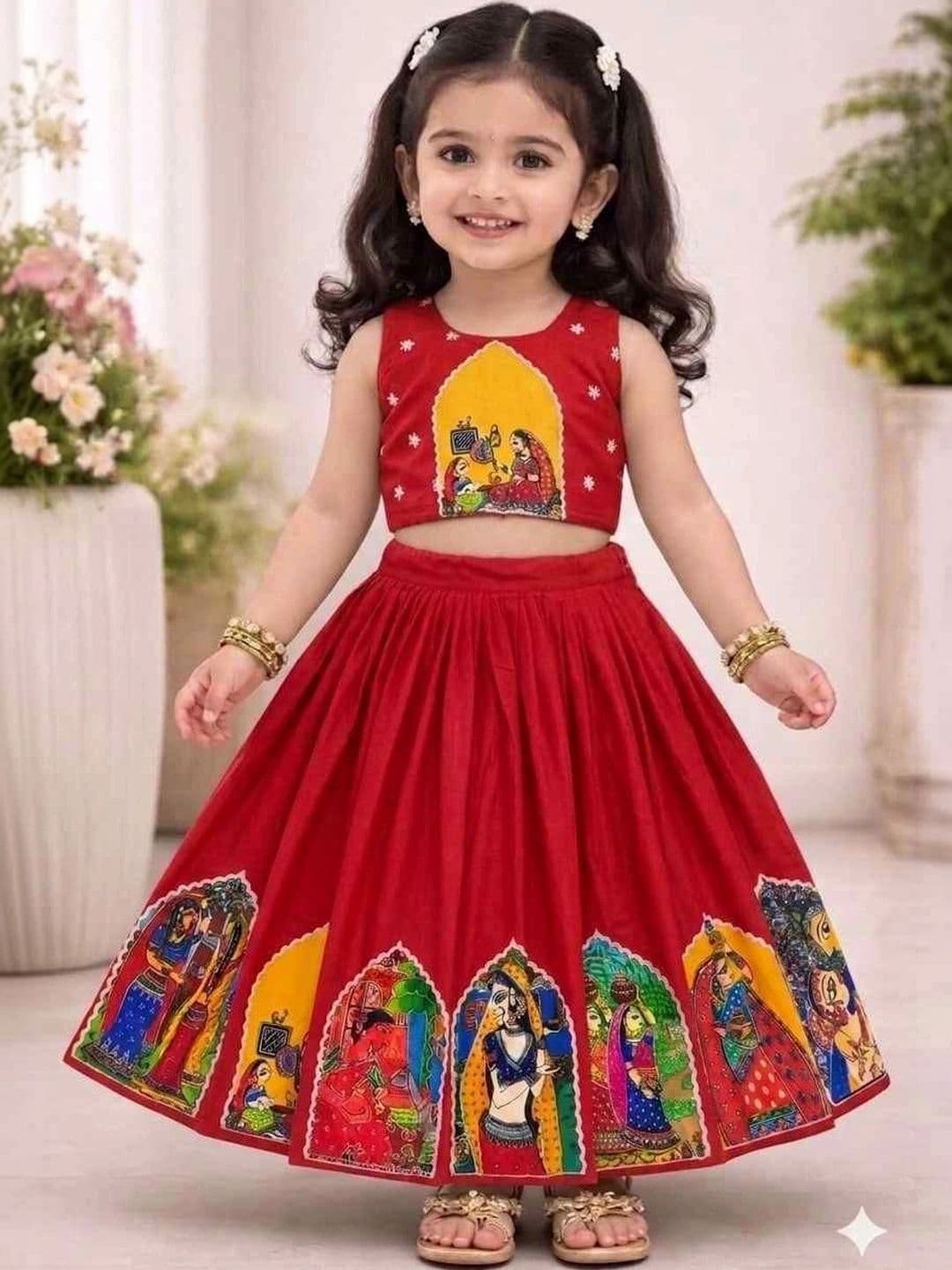 KALINI Girls Printed Ready to Wear Lehenga - view 1