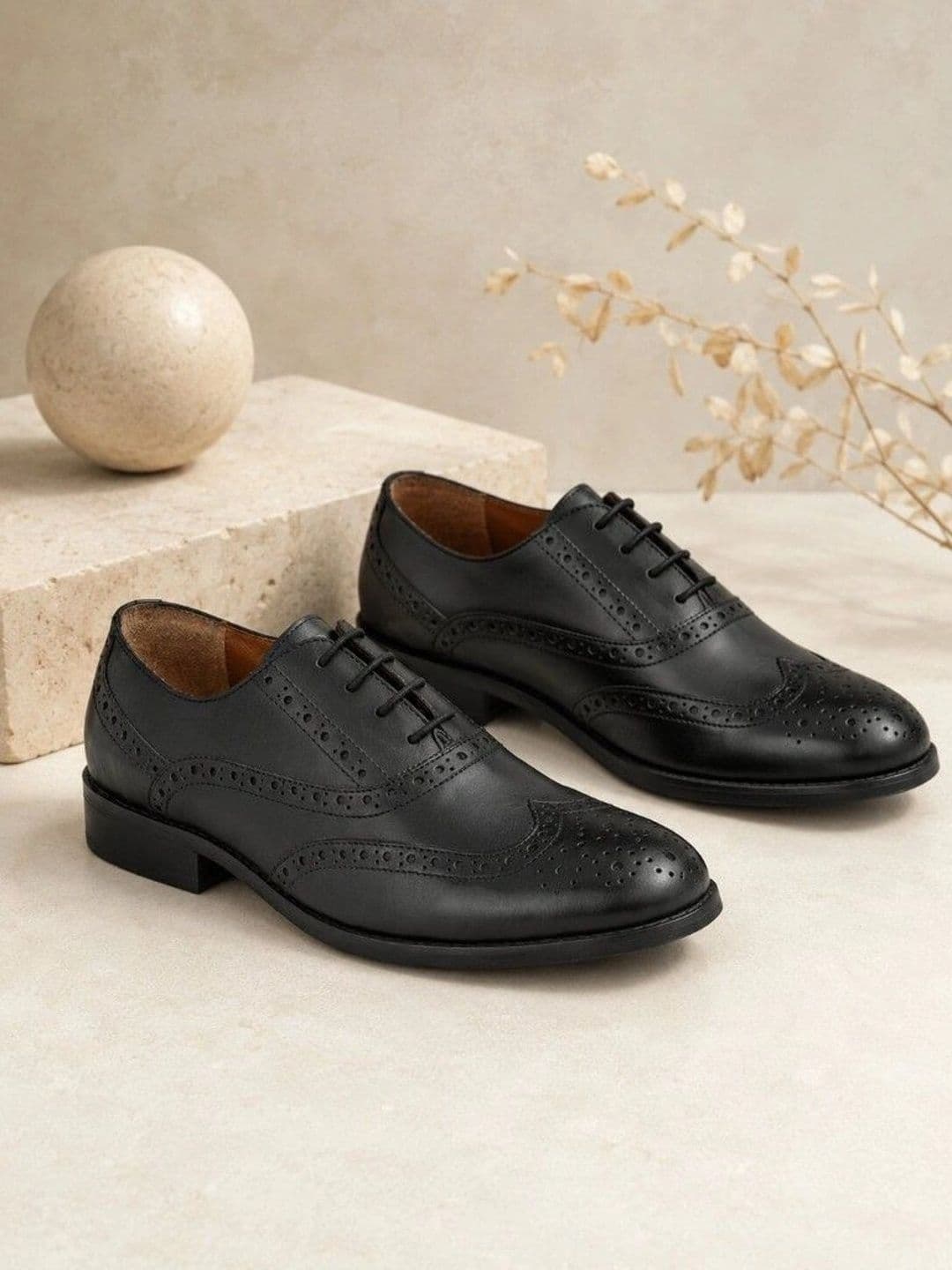 House of Pataudi Men Leather Formal Brogues - view 1