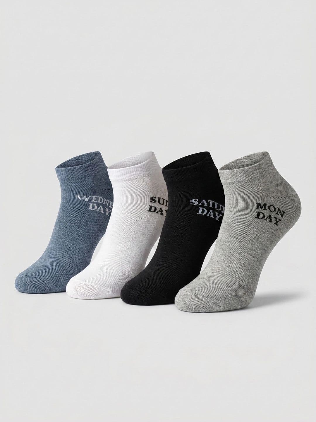 Moda Rapido Men Pack of 4 Cotton Blend Patterned Ankle Length Socks - view 1