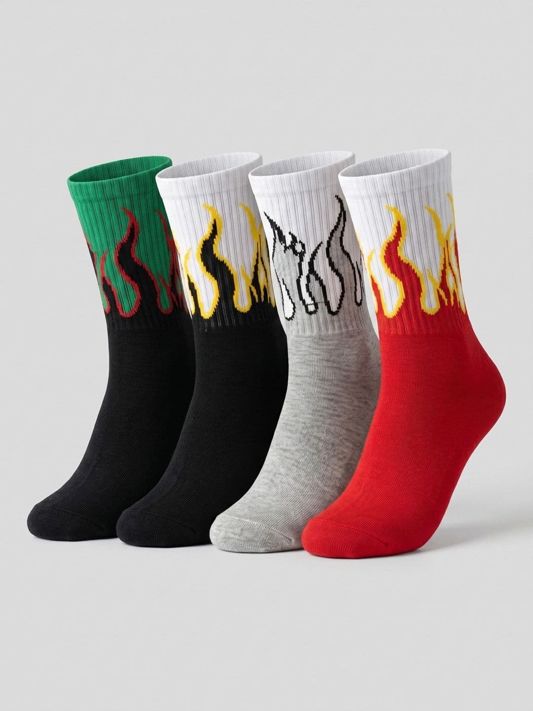 Moda Rapido Men Pack of 4 Cotton Blend Patterned Above Ankle Socks - view 1