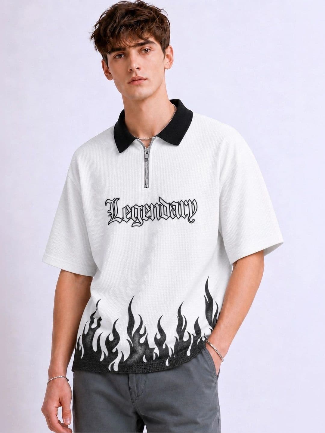 Try This Men Typography Printed Polo Collar T-shirt - view 1