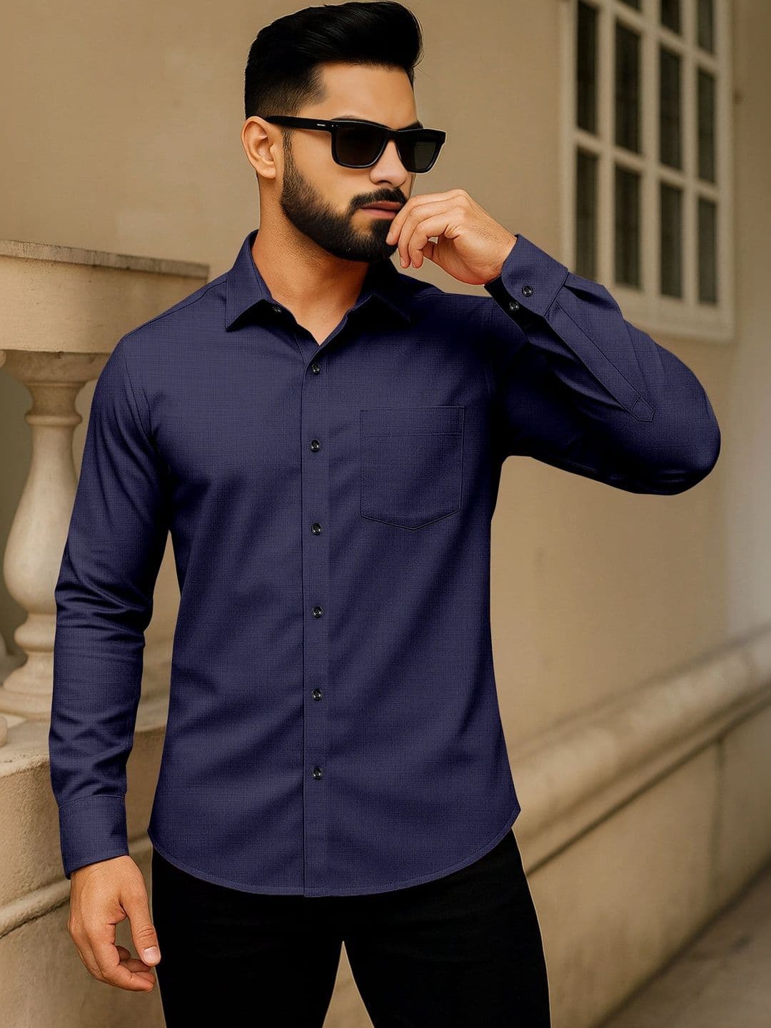 AITAVIK OVERSEAS Classic Pack Of 2 Spread Collar Long Sleeves Pure Cotton Shirt - view 1